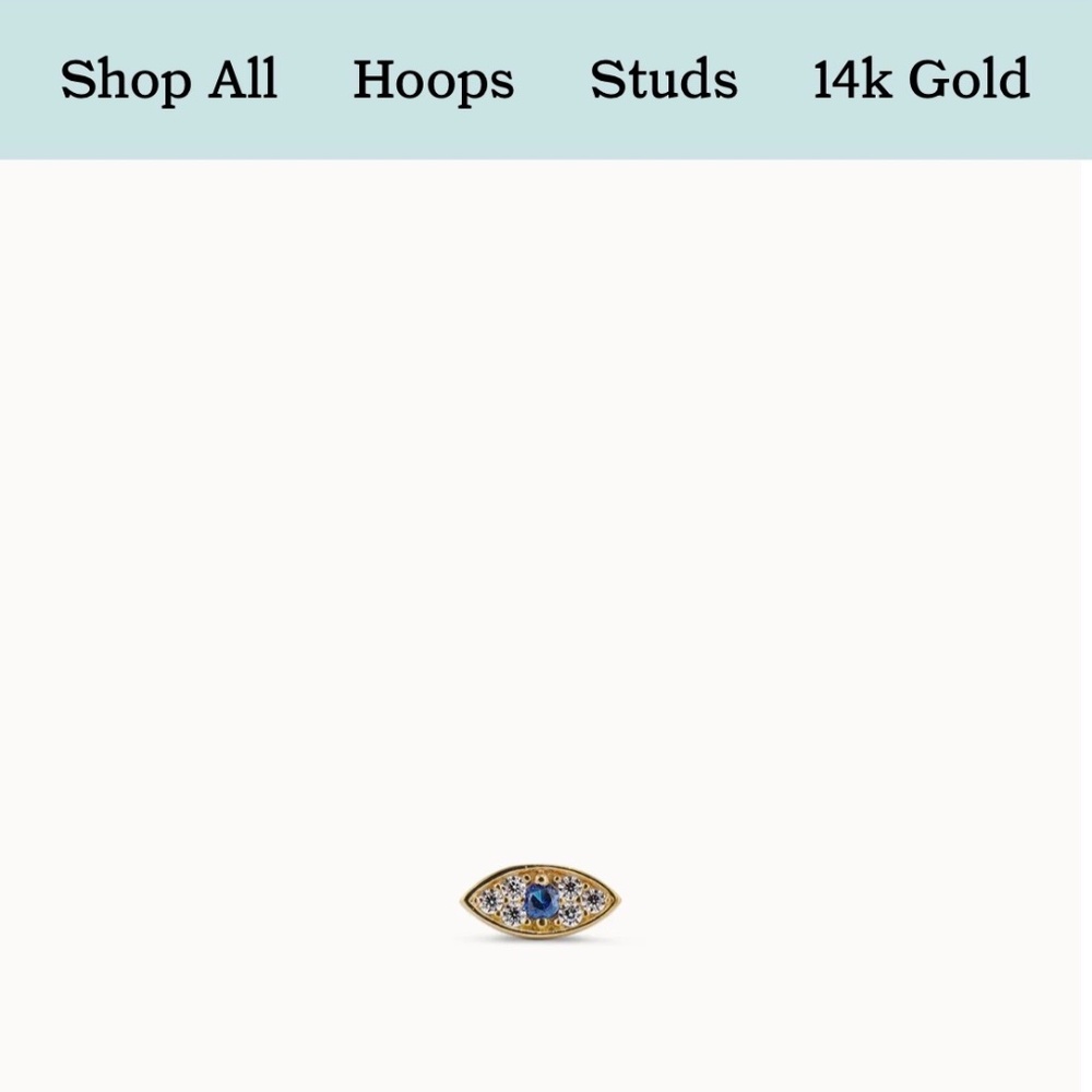 Rowan Evil eye earrings with flat backing